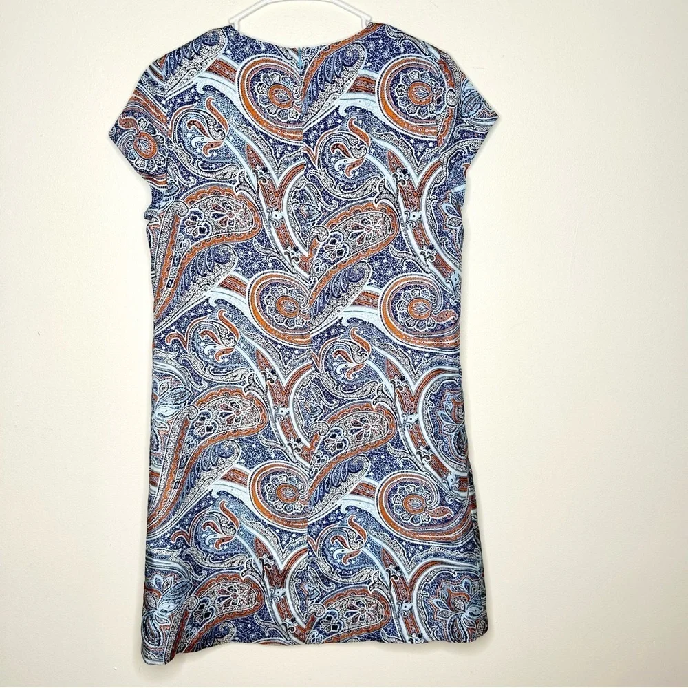 J. McLaughlin Paisley Silk Short Sleeve Dress - Picture 5 of 6